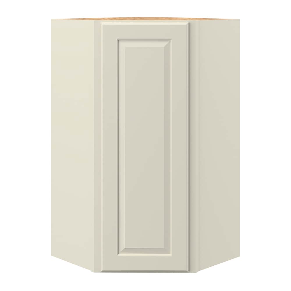 allen + roth Pattingham 24-in W x 42.125-in H x 12-in D Harbor Diagonal Corner Wall Fully Assembled Cabinet (Raised Panel Square Style)