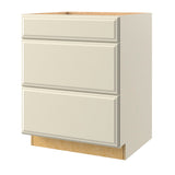allen + roth Pattingham 27-in W x 34.5-in H x 24-in D Harbor 3-Drawer Base Fully Assembled Cabinet (Raised Panel Style)