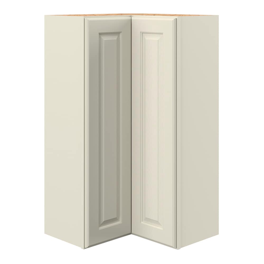 allen + roth Pattingham 24-in W x 39.125-in H x 12-in D Harbor Diagonal Corner Wall Fully Assembled Cabinet (Raised Panel Square Style)