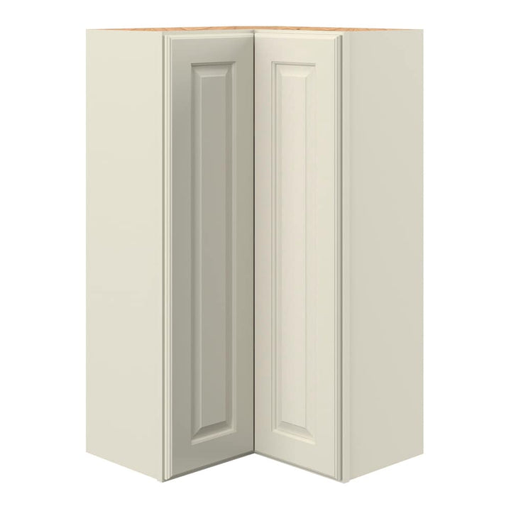 allen + roth Pattingham 24-in W x 42.125-in H x 12-in D Harbor Diagonal Corner Wall Fully Assembled Cabinet (Raised Panel Square Style)