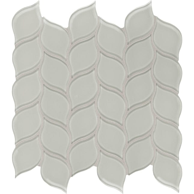 Anatolia Mist 12-in x 12-in Glossy Glass Chevron Subway Wall Tile (9.4-sq. ft/ Carton)
