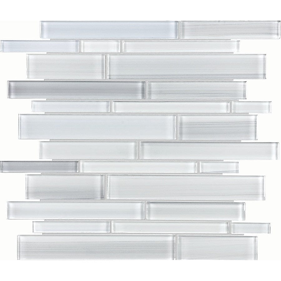 Anatolia Ice 12-in x 12-in Glossy Glass Linear Subway Wall Tile (10-sq. ft/ Carton)