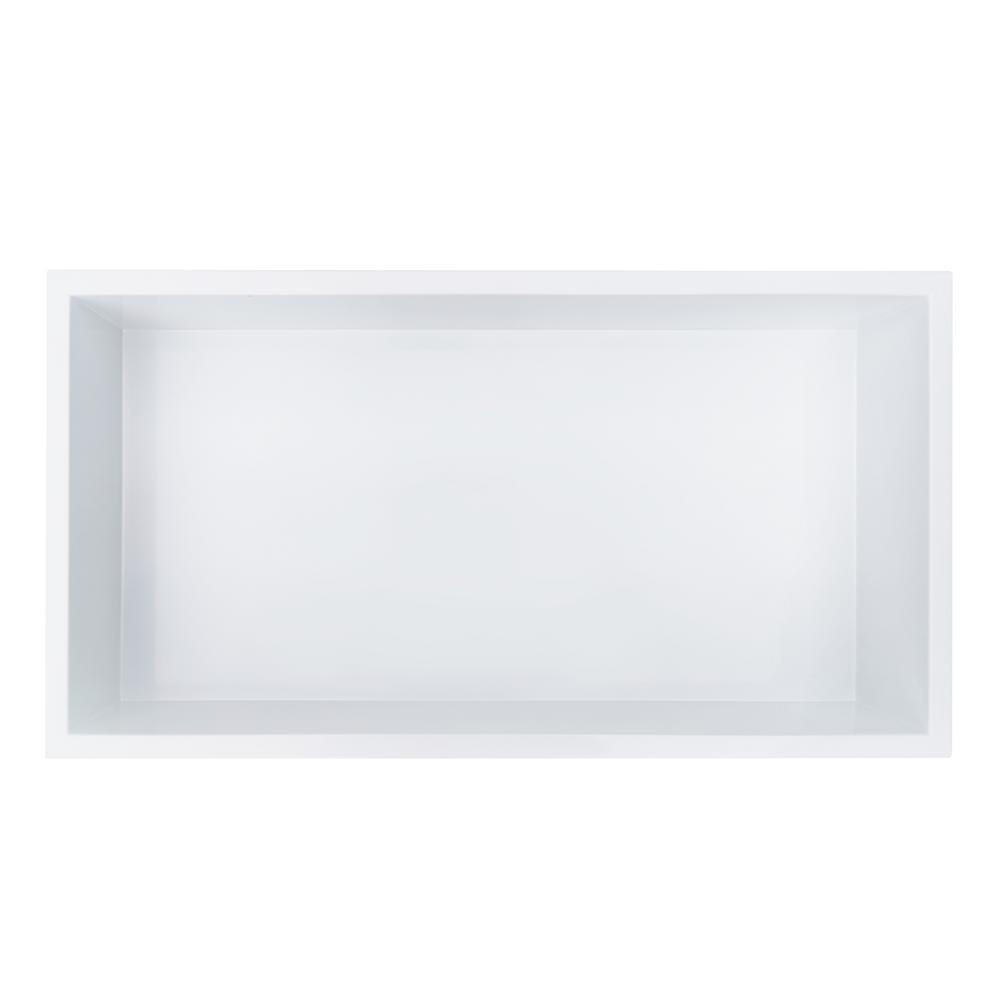 Showroom Series 12 in. x 24 in. Shower Niche in White - Super Arbor