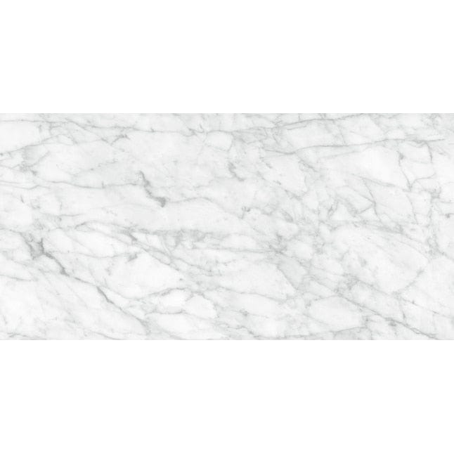 Anatolia La Marca Carrara Gioia 12-in x 24-in Polished Porcelain Marble Look Floor and Wall Tile (15.5-sq. ft/ Carton)