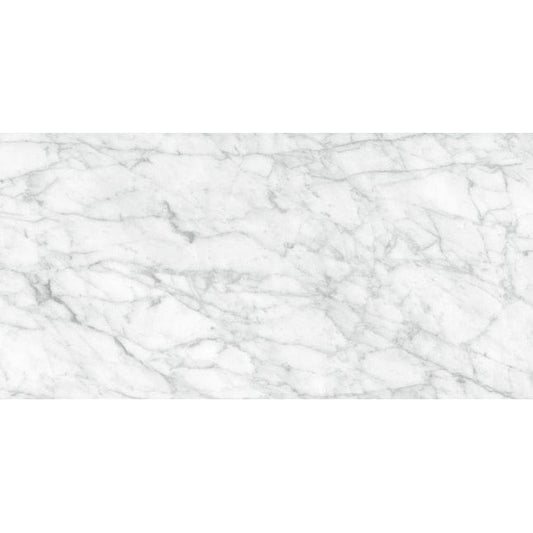 Anatolia La Marca Carrara Gioia 12-in x 24-in Polished Porcelain Marble Look Floor and Wall Tile (15.5-sq. ft/ Carton)