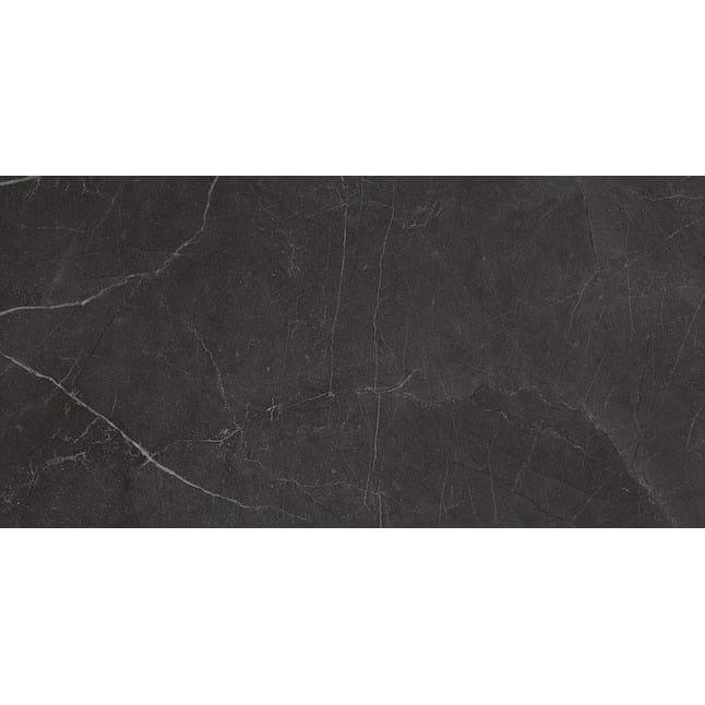 Anatolia La Marca Nero Venato 12-in x 24-in Polished Porcelain Marble Look Floor and Wall Tile (15.5-sq. ft/ Carton)