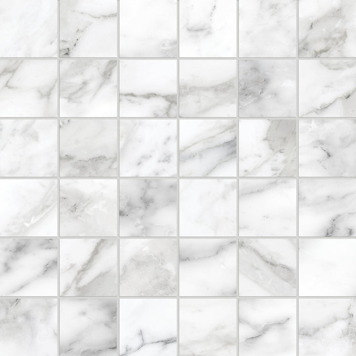 Satori La Marca Arabescato 12-in x 12-in Honed Porcelain Marble look Mosaic Floor and Wall Tile product image