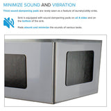 Transolid Brushed Satin Freestanding Laundry Sink with Dual-Spray Faucet