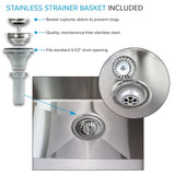 Transolid Brushed Satin Freestanding Laundry Sink with Dual-Spray Faucet
