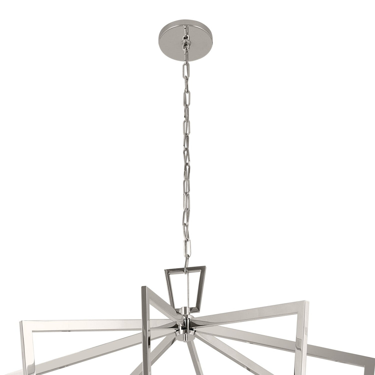 Kichler Abbotswell 16-Light Polished Nickel Traditional Lantern Led, Large Hanging Pendant Light