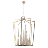 Kichler Abbotswell 16-Light Polished Nickel Traditional Lantern Led, Large Hanging Pendant Light