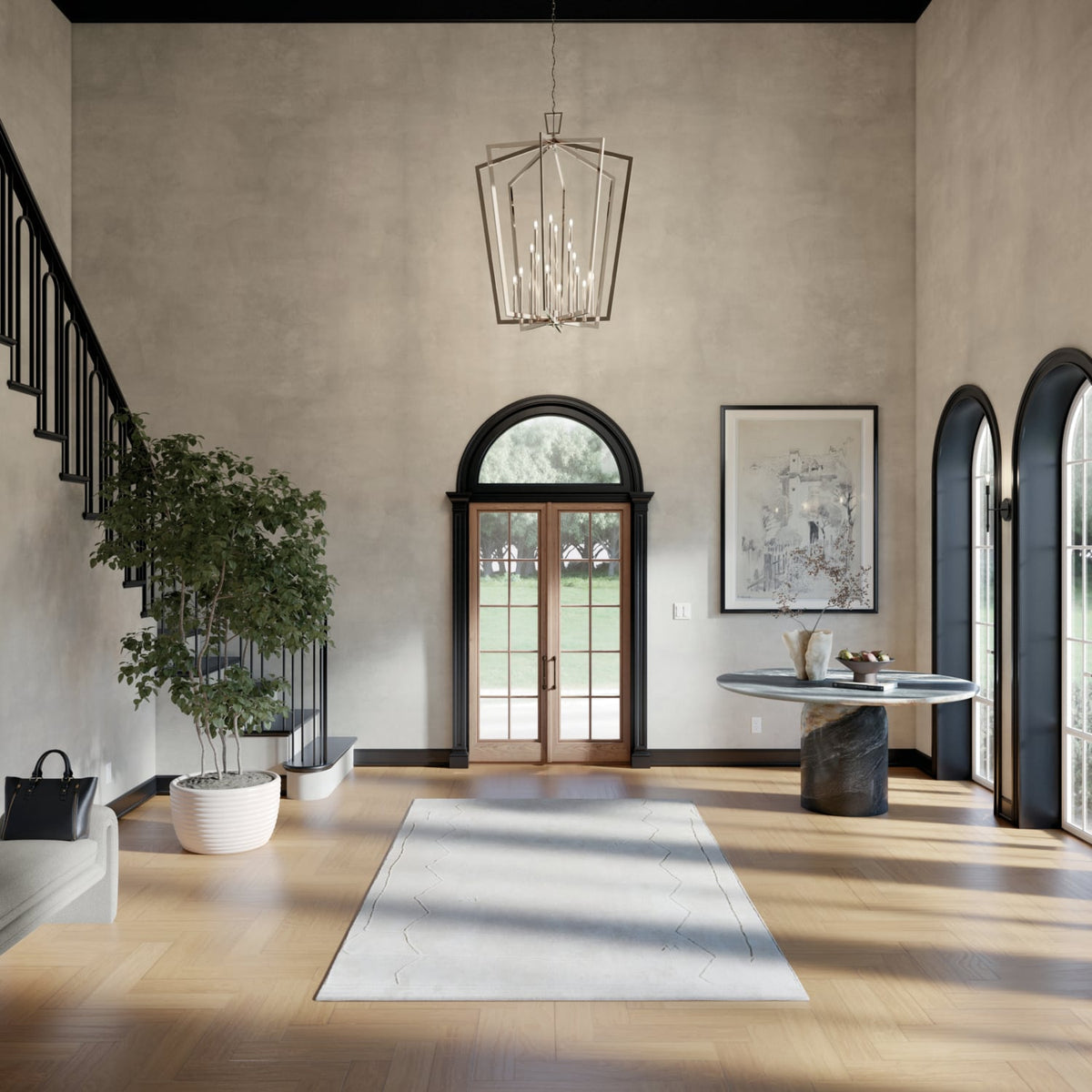 Kichler Abbotswell 16-Light Polished Nickel Traditional Lantern Led, Large Hanging Pendant Light