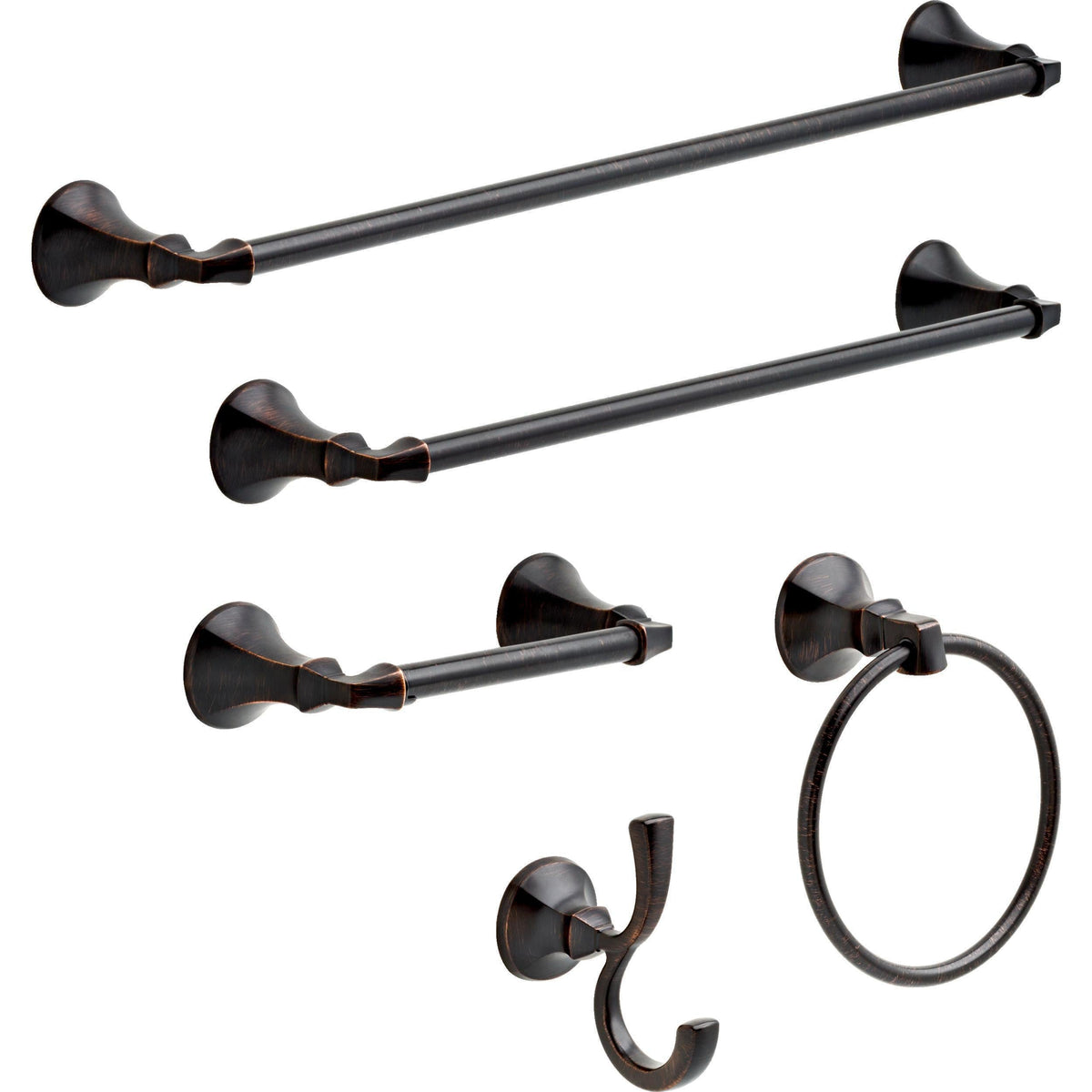 Delta Ashlyn Double Towel Hook, Rubbed Bronze II, Wall-Mount (4.95 in H x 4.29 in D)