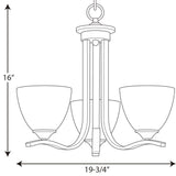Progress Lighting Laird 3-Light Brushed Nickel Traditional Chandelier