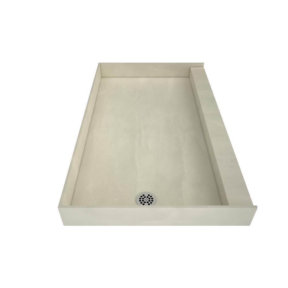 Redi Base 34 in. x 60 in. Single Threshold Shower Base with Left Drain and Polished Chrome Drain Plate - Super Arbor