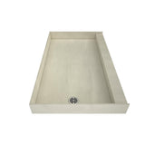 Redi Base 34 in. x 60 in. Single Threshold Shower Base with Left Drain and Polished Chrome Drain Plate - Super Arbor