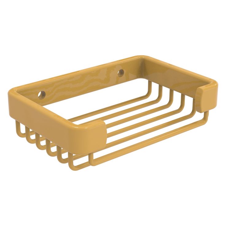 Allied Brass Rectangular Soap Basket in Unlacquered Brass