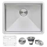 Ruvati 23-in x 18-in Stainless Steel Undermount Laundry Sink
