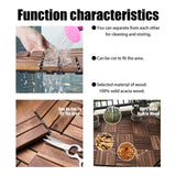 Maocao Hoom 12-in x 12-in Brown Prefinished Pressure Treated Wood Deck Tile (10-sq ft)