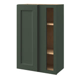 allen + roth Galway 24-in W x 36.125-in H x 12-in D Sage Blind Corner Wall Fully Assembled Cabinet (Flat Panel Shaker Style)