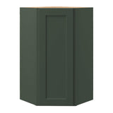 allen + roth Galway 24-in W x 42.125-in H x 12-in D Sage Diagonal Corner Wall Fully Assembled Cabinet (Flat Panel Shaker Style)