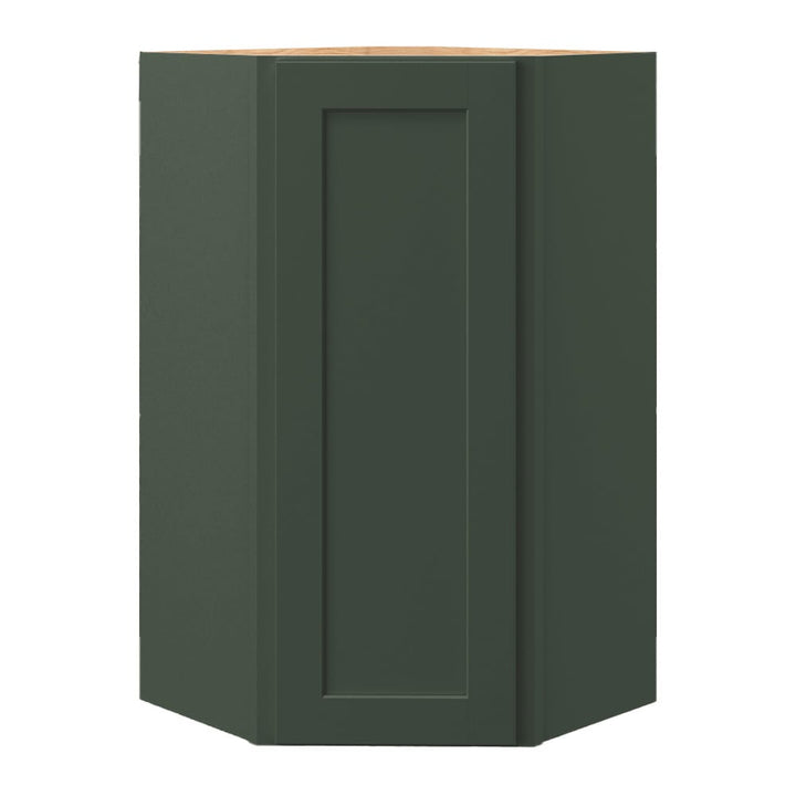 allen + roth Galway 24-in W x 42.125-in H x 12-in D Sage Diagonal Corner Wall Fully Assembled Cabinet (Flat Panel Shaker Style)