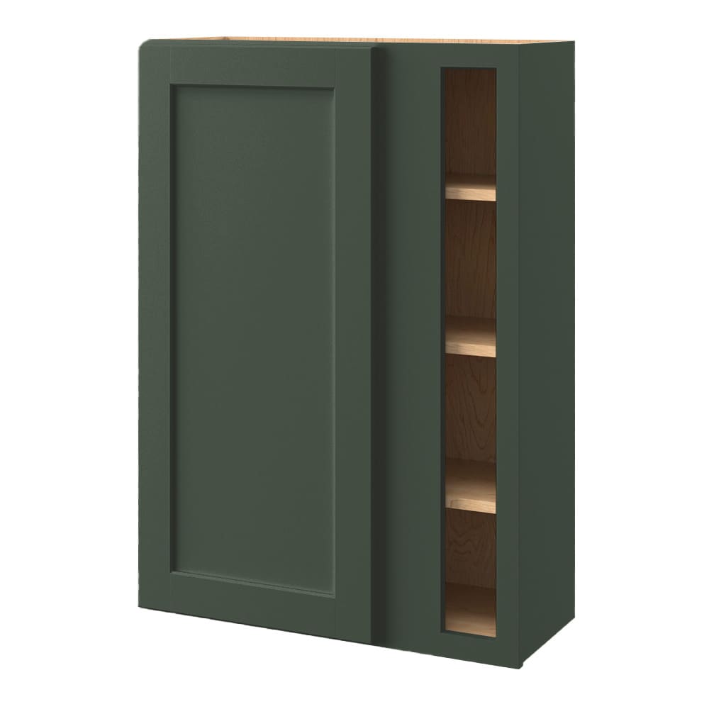 allen + roth Galway 30-in W x 39.125-in H x 12-in D Sage Blind Corner Wall Fully Assembled Cabinet (Flat Panel Shaker Style)