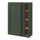 allen + roth Galway 30-in W x 39.125-in H x 12-in D Sage Blind Corner Wall Fully Assembled Cabinet (Flat Panel Shaker Style)