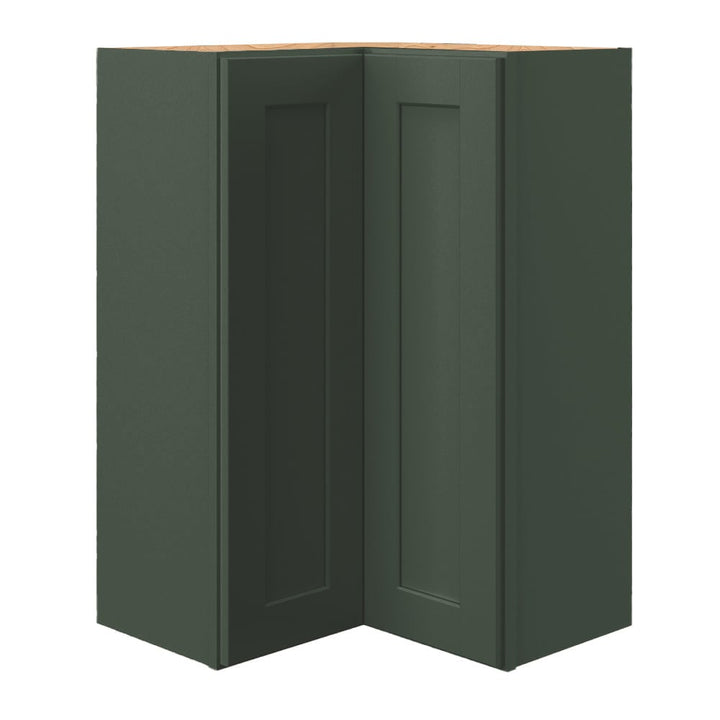 allen + roth Galway 24-in W x 36.125-in H x 12-in D Sage Diagonal Corner Wall Fully Assembled Cabinet (Flat Panel Shaker Style)
