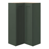 allen + roth Galway 24-in W x 42.125-in H x 12-in D Sage Diagonal Corner Wall Fully Assembled Cabinet (Flat Panel Square Style)
