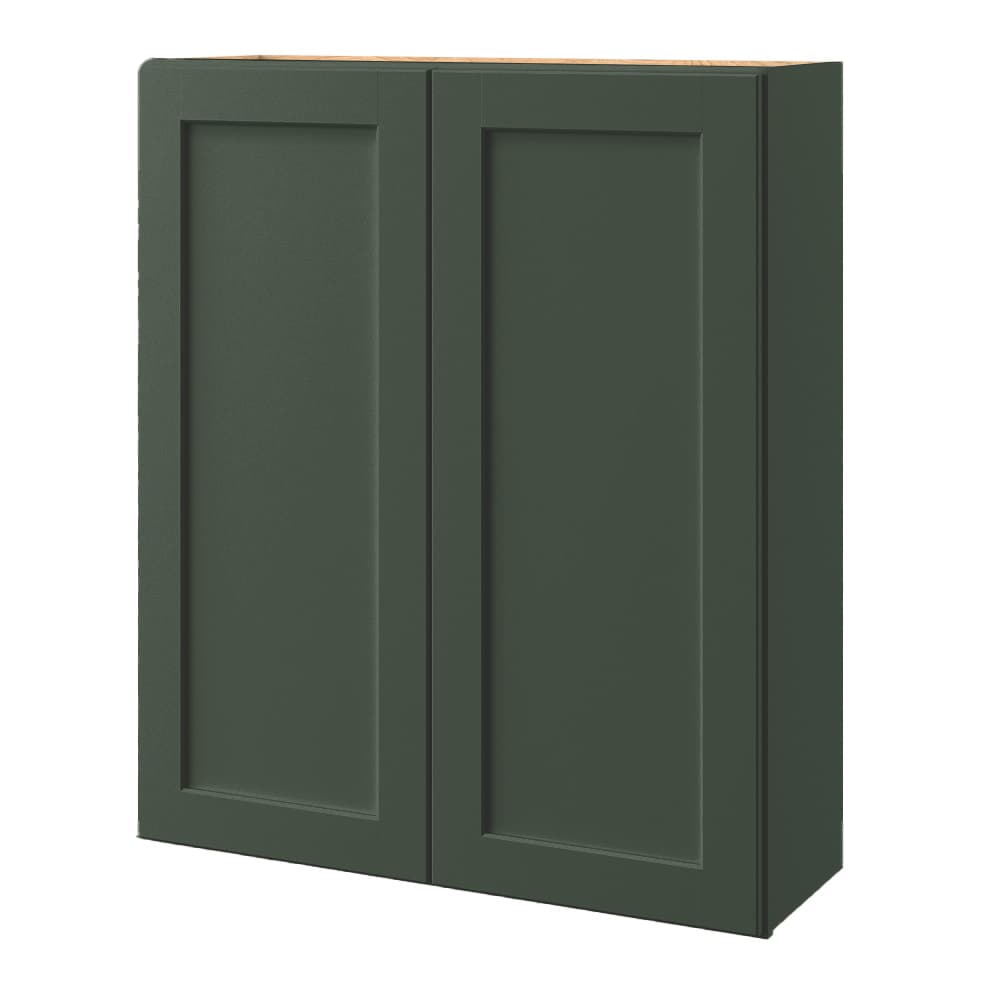 allen + roth Galway 36-in W x 42-in H x 12-in D Sage Wall Fully Assembled Cabinet (Flat Panel Shaker Door Style)