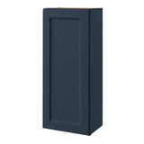 allen + roth Port 18-in W x 42.125-in H x 12-in D Navy Wall Fully Assembled Cabinet (Flat Panel Shaker Door Style)