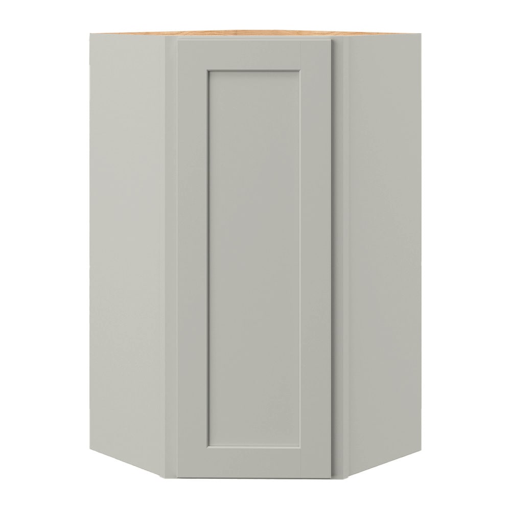 allen + roth Stonewall 24-in W x 42.125-in H x 12-in D Stone Diagonal Corner Wall Fully Assembled Cabinet (Flat Panel Shaker Style)