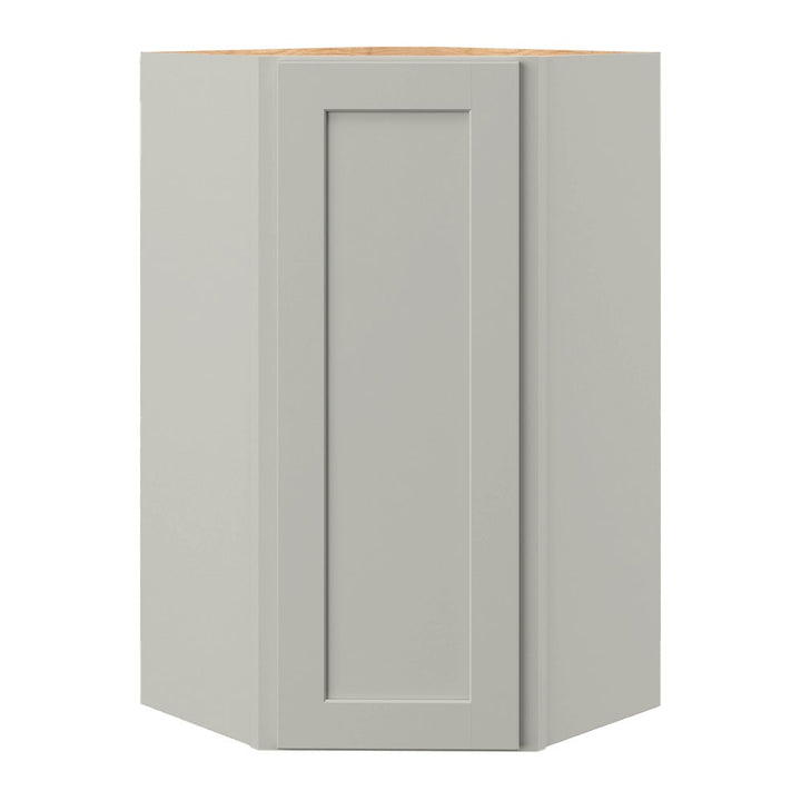 allen + roth Stonewall 24-in W x 42.125-in H x 12-in D Stone Diagonal Corner Wall Fully Assembled Cabinet (Flat Panel Shaker Style)