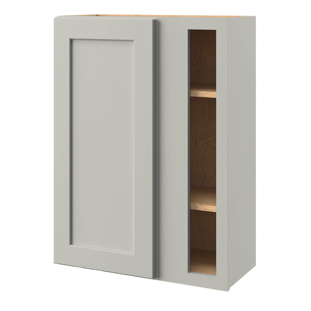 allen + roth Stonewall 27-in W x 36.125-in H x 12-in D Stone Blind Corner Wall Fully Assembled Cabinet (Flat Panel Shaker Style)