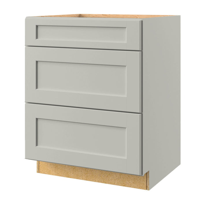 allen + roth Stonewall 27-in W x 34.5-in H x 24-in D Stone 3-Drawer Base Fully Assembled Cabinet (Flat Panel Style)
