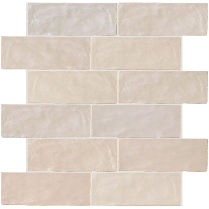 Apollo Tile Duchess Beige 2-1/2-in x 8-in Glossy Ceramic Brick Subway Floor and Wall Tile (5.38-sq. ft/ Carton)
