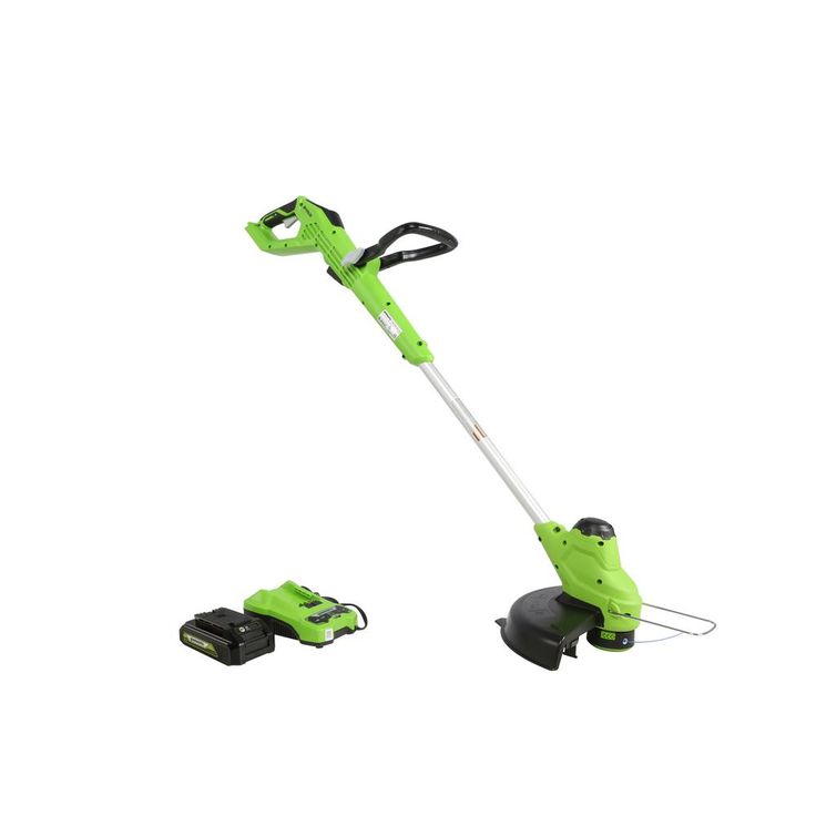 Greenworks 24-Volt 11 in. TORQDRIVE String Trimmer, 2Ah USB Battery and Charger Included ST24B214