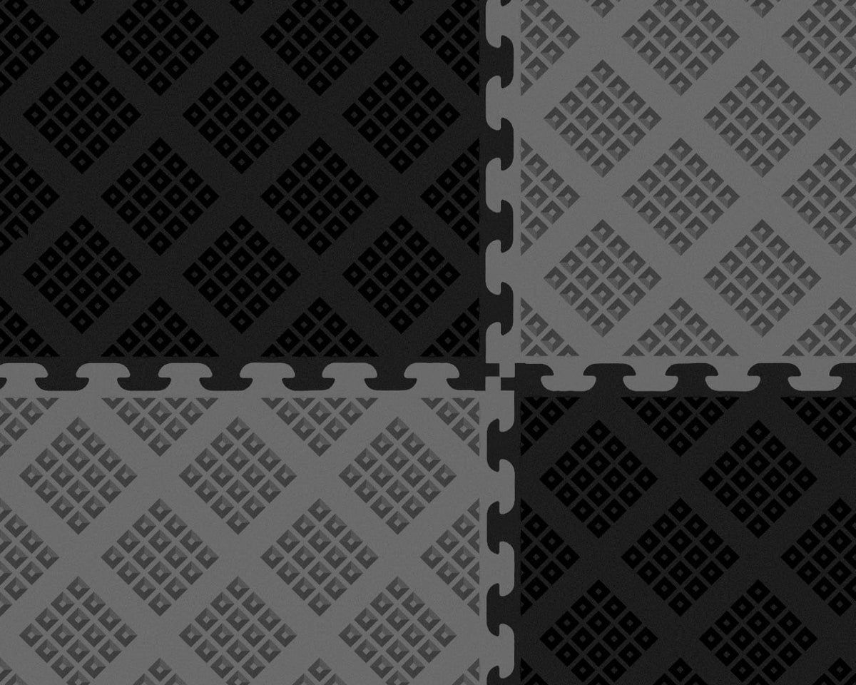 Norsk 18.3-in W x 18.3-in L x 0.25-in T Interlocking Flexible PVC Gym Floor Tile (13.95-sq ft) (6-Pack)
