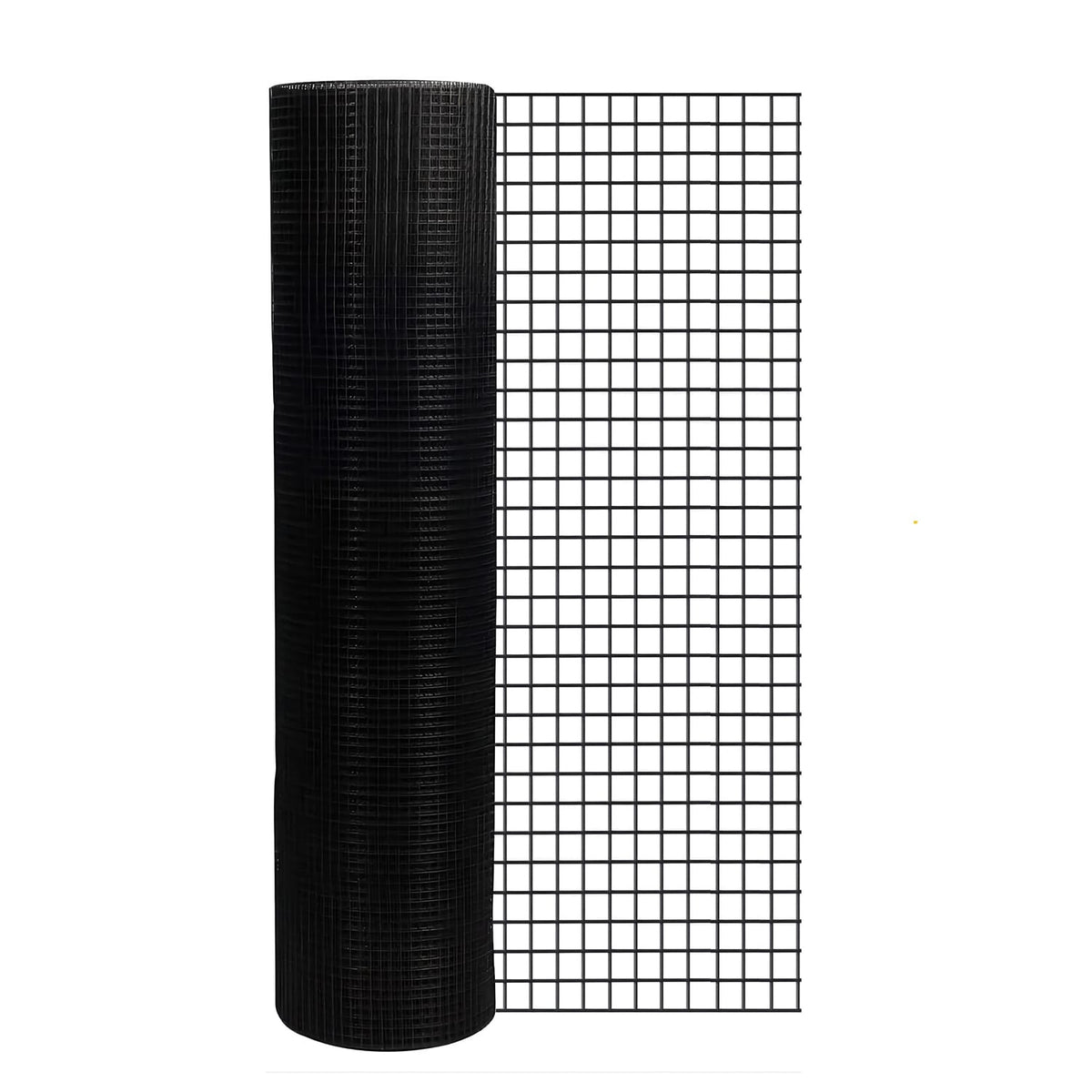 Bybafun 50-ft x 4-ft 17-Gauge Black PVC Coated Steel Welded Wire Rolled Fencing with Mesh Size 1/2-in x 1/2-in