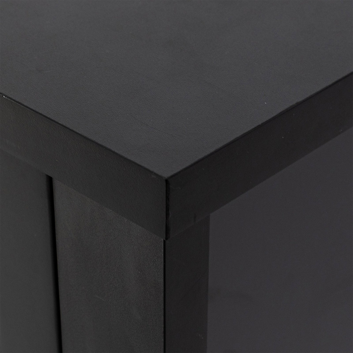 WELLFOR Traditional Black Wood Cabinet with 6 Doors and 6 Shelves, Retro Shell-shaped Handle