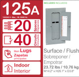 Square D Homeline 125-Amp 20-space load center - interior view