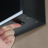 WELLFOR EX2 24-in x 30-in Lighted LED Surface Mount Matte Black Mirrored Soft Close Medicine Cabinet