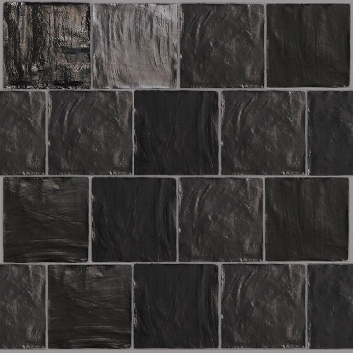 Apollo Tile Duchess Black 4-in x 4-in Glossy Ceramic Wall Tile (5.38-sq. ft/ Carton)