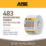 APOC 483 Reinforcing Polyester Roof Fabric, 4-in x 75-ft Roll