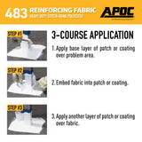 APOC 483 Reinforcing Polyester Roof Fabric, 4-in x 75-ft Roll