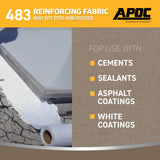 APOC 483 Reinforcing Polyester Roof Fabric, 4-in x 75-ft Roll