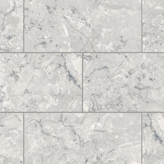 Origin 21 Marina Grey 12-in x 24-in Polished Porcelain Marble Look Floor and Wall Tile (1.937-sq. ft/ Piece)