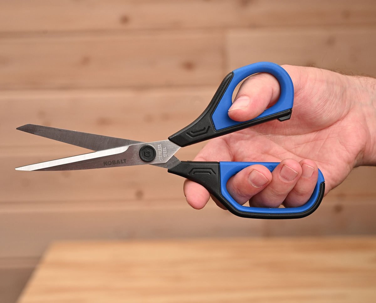 Kobalt Stainless Steel Non-Slip Soft Grip Scissor Set, 5.5-in & 8.5-in