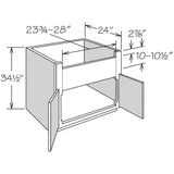 allen + roth Port 36-in W x 34.5-in H x 24-in D Navy Apron Front Sink Base Fully Assembled Cabinet (Flat Panel Shaker Style)